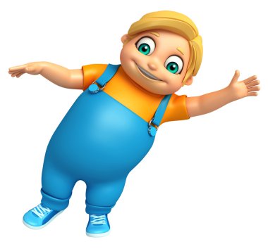 Çocuk çocuk komik poza sahip