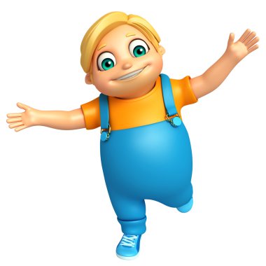 Çocuk çocuk komik poza sahip