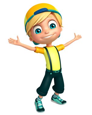 Çocuk çocuk komik poza sahip