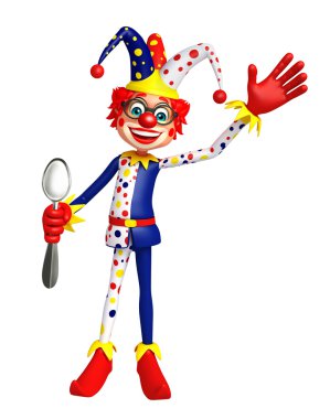 Palyaço kaşık ile