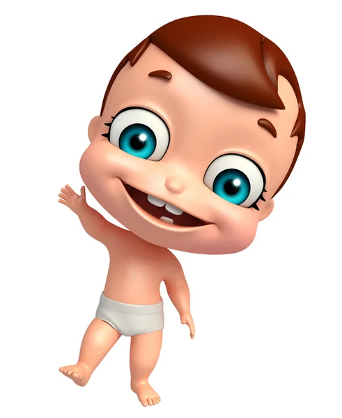 Niedliches Baby mit glücklicher Pose — Stockfoto