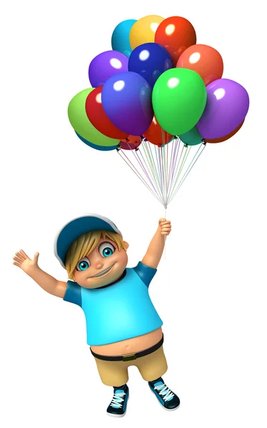 Chłopiec dziecko z balonów — Zdjęcie stockowe