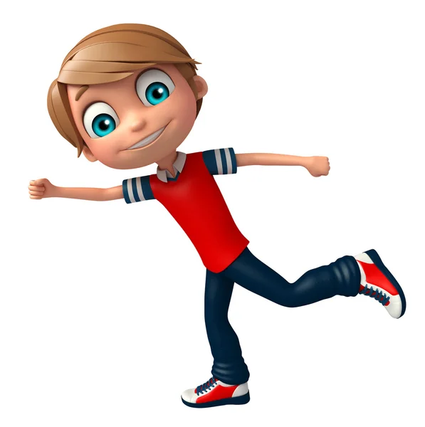 Хлопчик з бігом позу — стокове фото