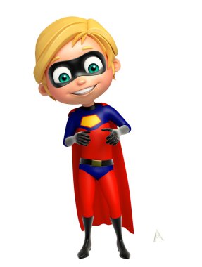 Süper komik poz ile çocuk