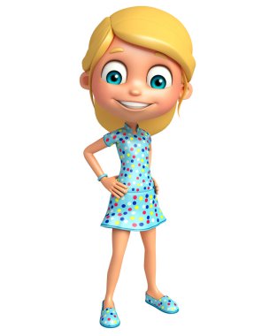 Çocuk kız komik poza sahip