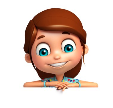 Çocuk kız komik poza sahip