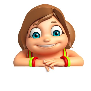 Çocuk kız komik poza sahip