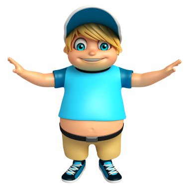 Çocuk çocuk komik poza sahip