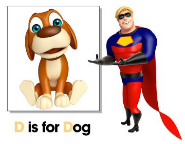 Süper kahraman köpek işaret