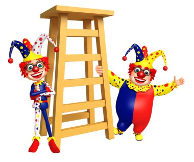 Palyaço merdiven ile