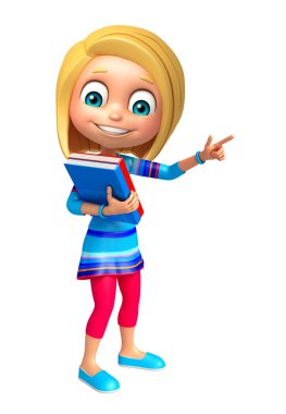 çocuk kız kitap ile