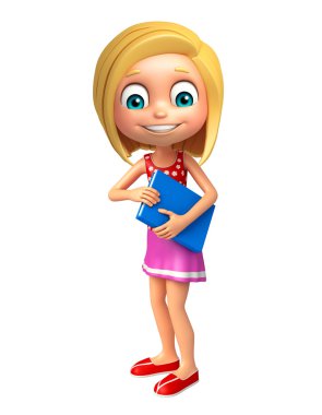 çocuk kız kitap ile 