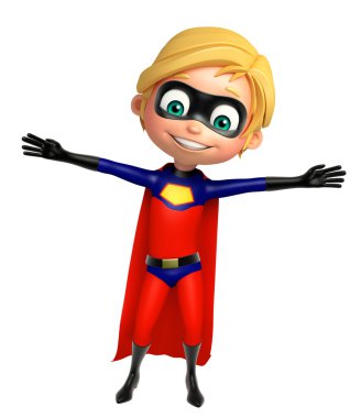 Süper komik poz ile çocuk