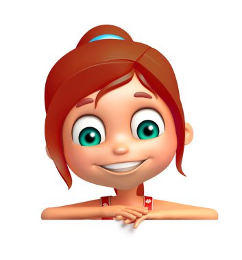 Çocuk kız komik poza sahip