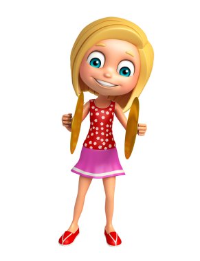 Müzik aleti ile çocuk kız