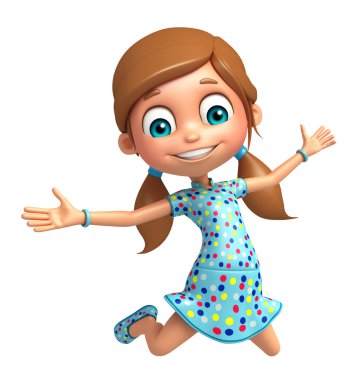 çocuk kızla atlama poz