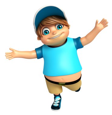 Çocuk çocuk komik poza sahip