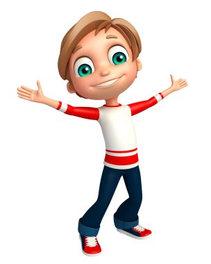 Çocuk çocuk komik poza sahip