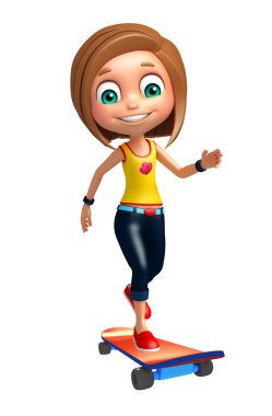 çocuk kızla Sketting yönetim kurulu