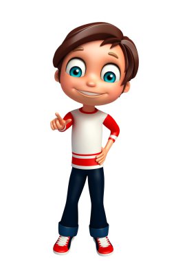 Çocuk boy gösteren poz ile