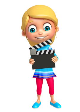 Clapper kurulu çocuk kızla