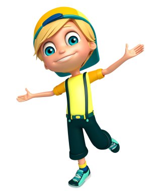 Çocuk çocuk komik poza sahip