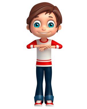 Çocuk çocuk komik poza sahip