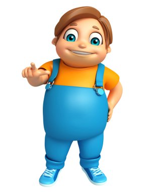 Çocuk boy gösteren poz ile