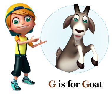 Çocuk çocuk keçi işaret