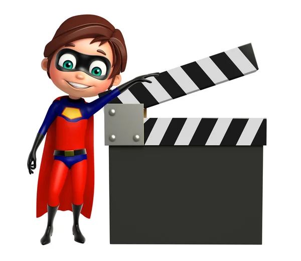 Superboy z wyżywieniem klakier — Zdjęcie stockowe