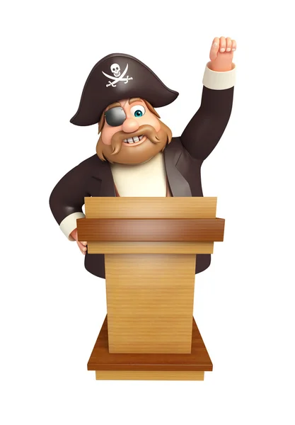 Pirat mit Sprechbühne — Stockfoto