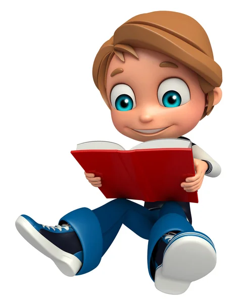 Niño con libro — Foto de Stock