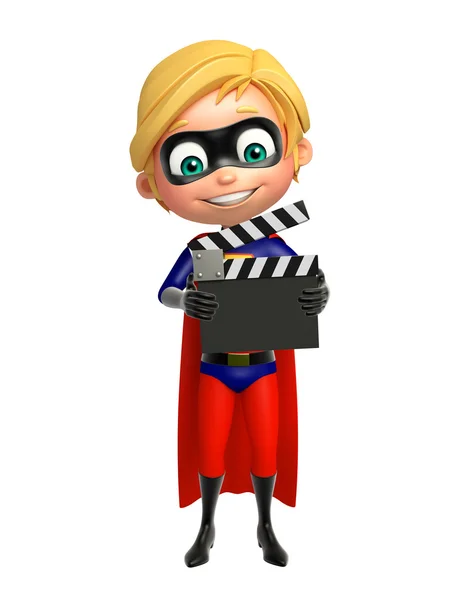 Clapper kurulu ile Superboy — Stok fotoğraf