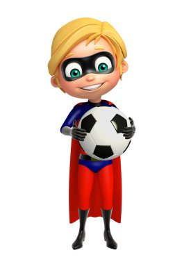 Süper futbol ile çocuk