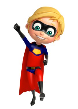 Süper komik poz ile çocuk