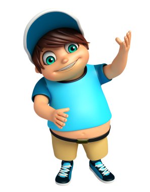 Çocuk çocuk komik poza sahip