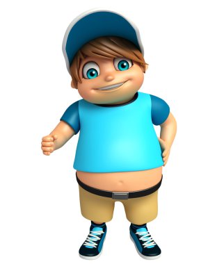 Çocuk çocuk komik poza sahip