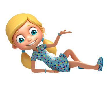 Çocuk kız komik poza sahip