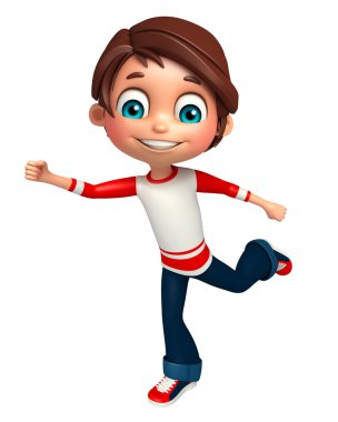 Çocuk çocuk çalışan poz ile