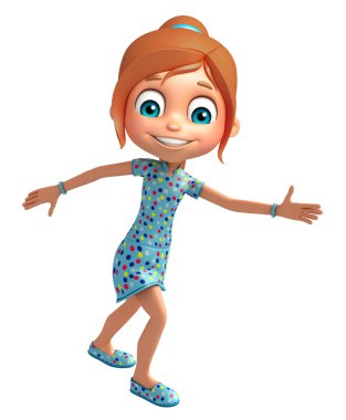 Çocuk kızla çalışan poz