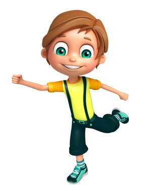 Çocuk çocuk çalışan poz ile