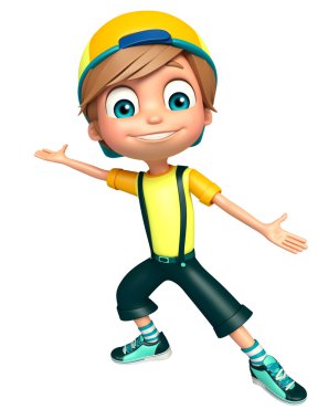 Çocuk çocuk komik poza sahip