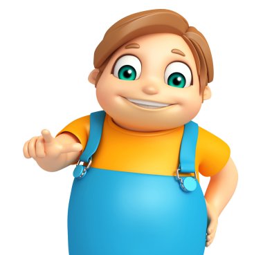 Çocuk boy gösteren poz ile