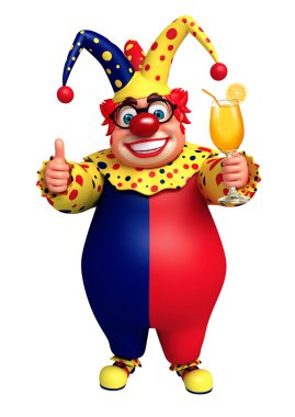 Suyu cam ile palyaço