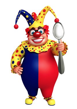 Palyaço kaşık ile