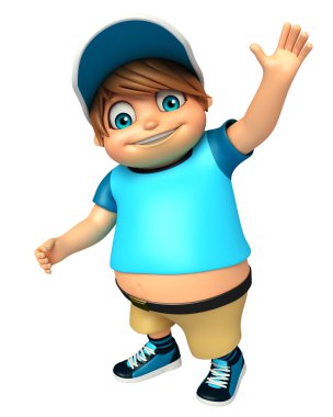 Çocuk çocuk komik poza sahip