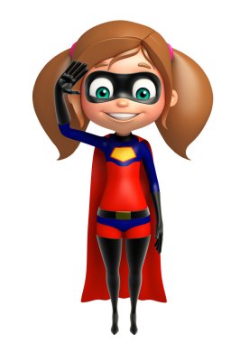 Selam poza sahip süper kız