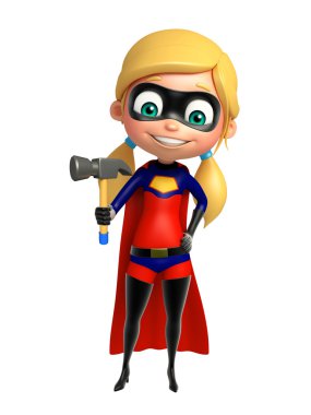 Supergirl çekiç ile