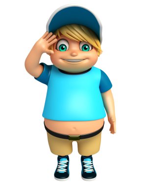 Çocuk çocuk komik poza sahip