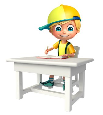 Masa sandalye ve kitap çocuk çocuk